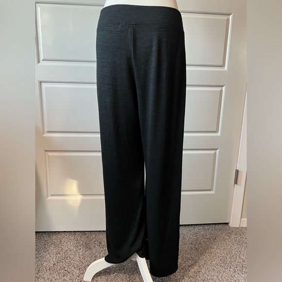 Gap Wide Leg Lounge Pants Comfy Knit Casual Black Trousers Medium - Picture 4 of 6
